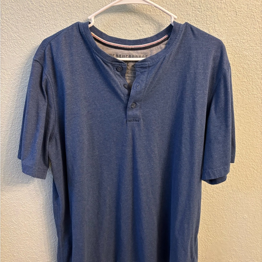 Weatherproof Casual Blue Button Down Shirt